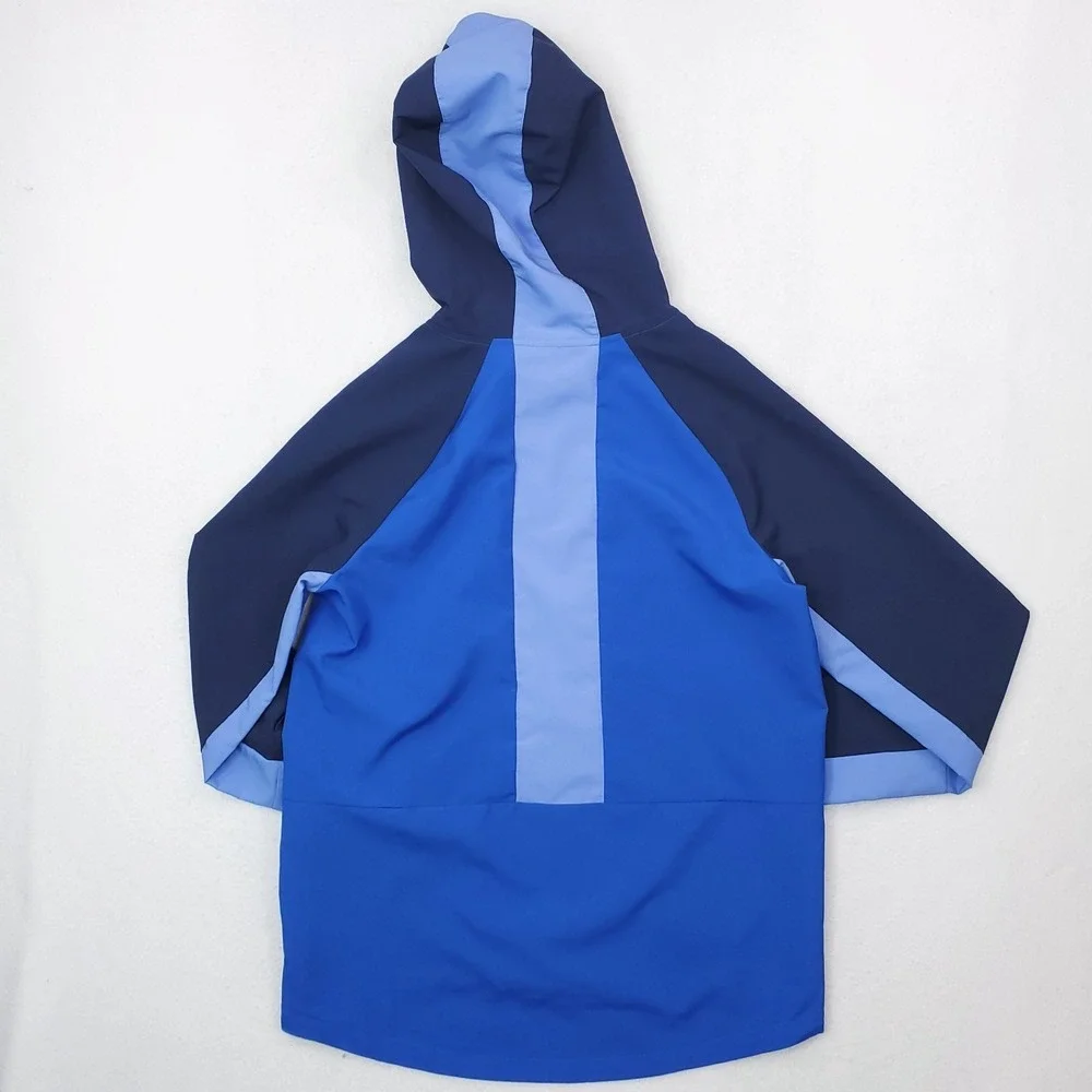 Nike Jacket Boys Extra Large Blue Woven Colorblock Lightweight Windbreaker Shell